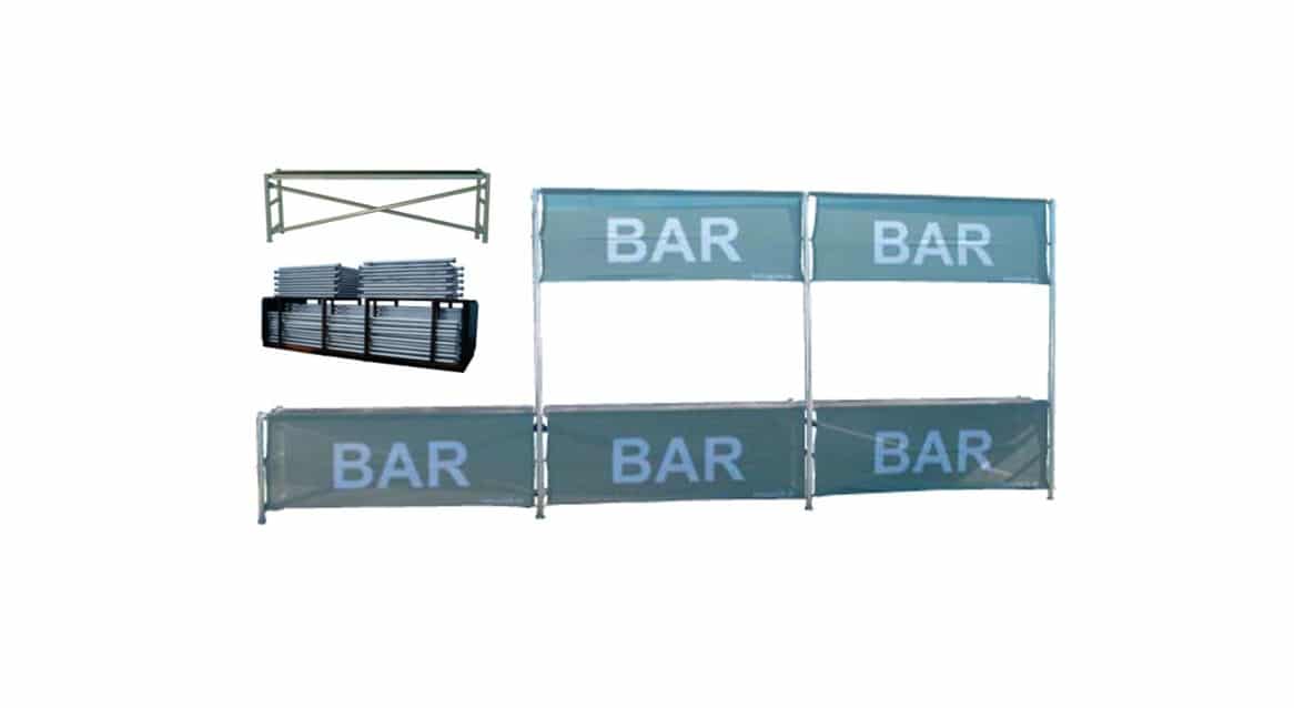 10 Gerüststangen 1 x 2,5 m. Artikel Nr. 06710